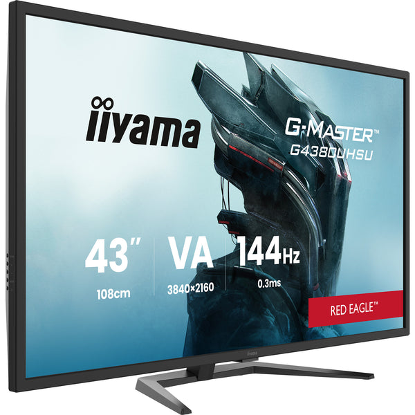 Iiyama g-master red eagle g4380uhsu-b2 42.5 4k ultra hd gaming monitor (zwart, 2x displayport, 2x hdmi, 4x usb-a, 144 hz)