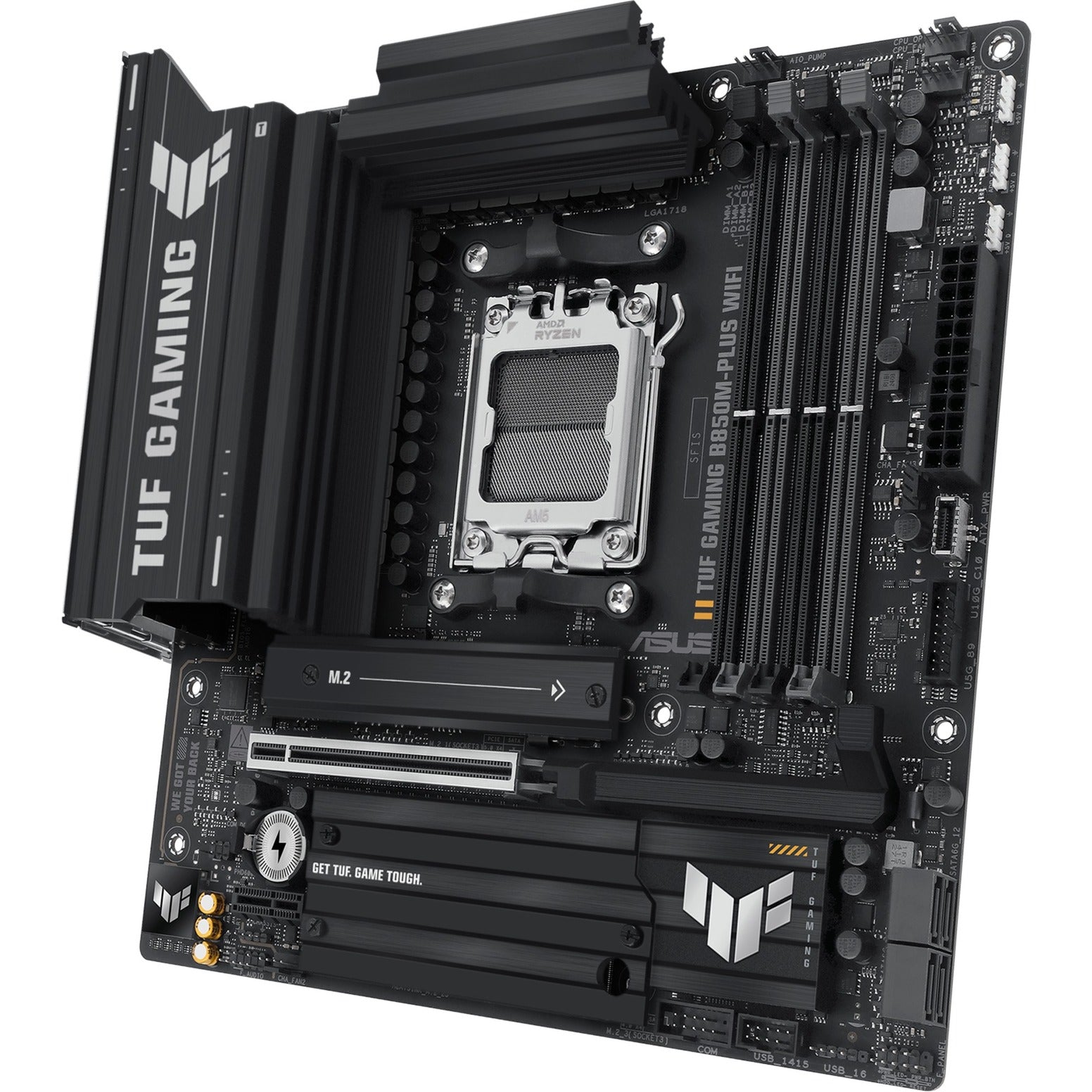 Asus tuf gaming b850m-plus wifi socket am5 moederbord (2.5gb-lan, wi-fi 6e, bt, sound, µatx)