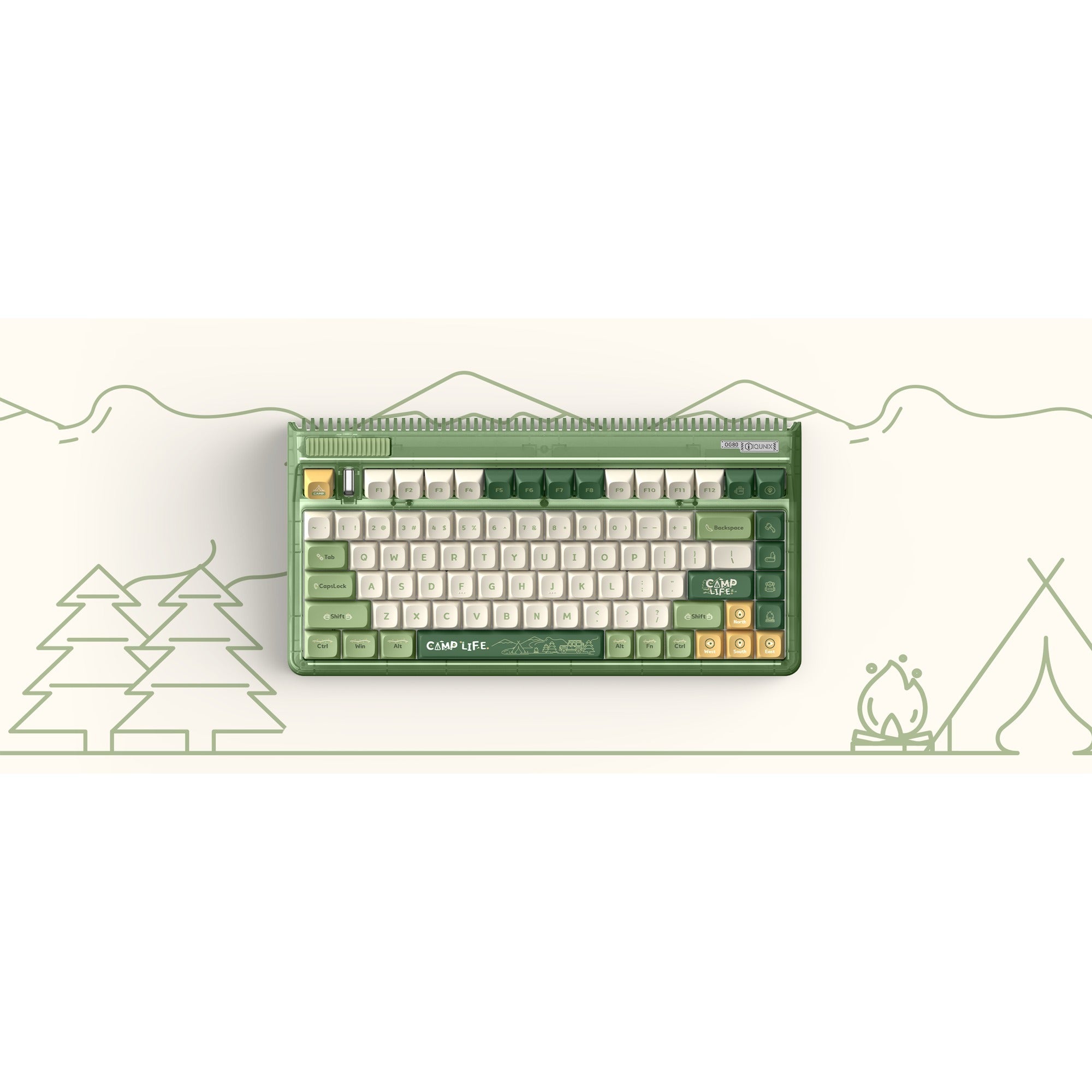 Iqunix OG80 Camping Draadloos Mechanisch Toetsenbord