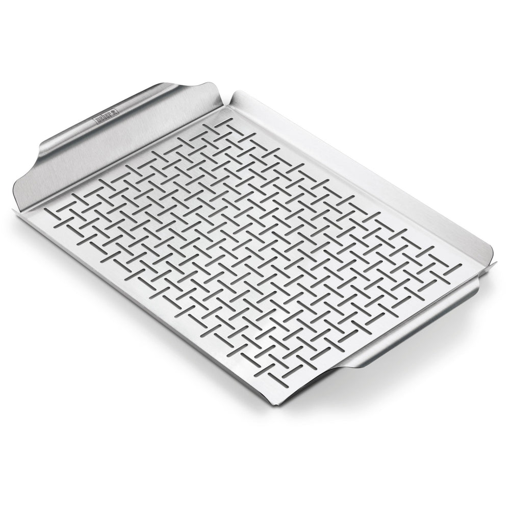 Weber deluxe grillpan grillkorf (zilver)