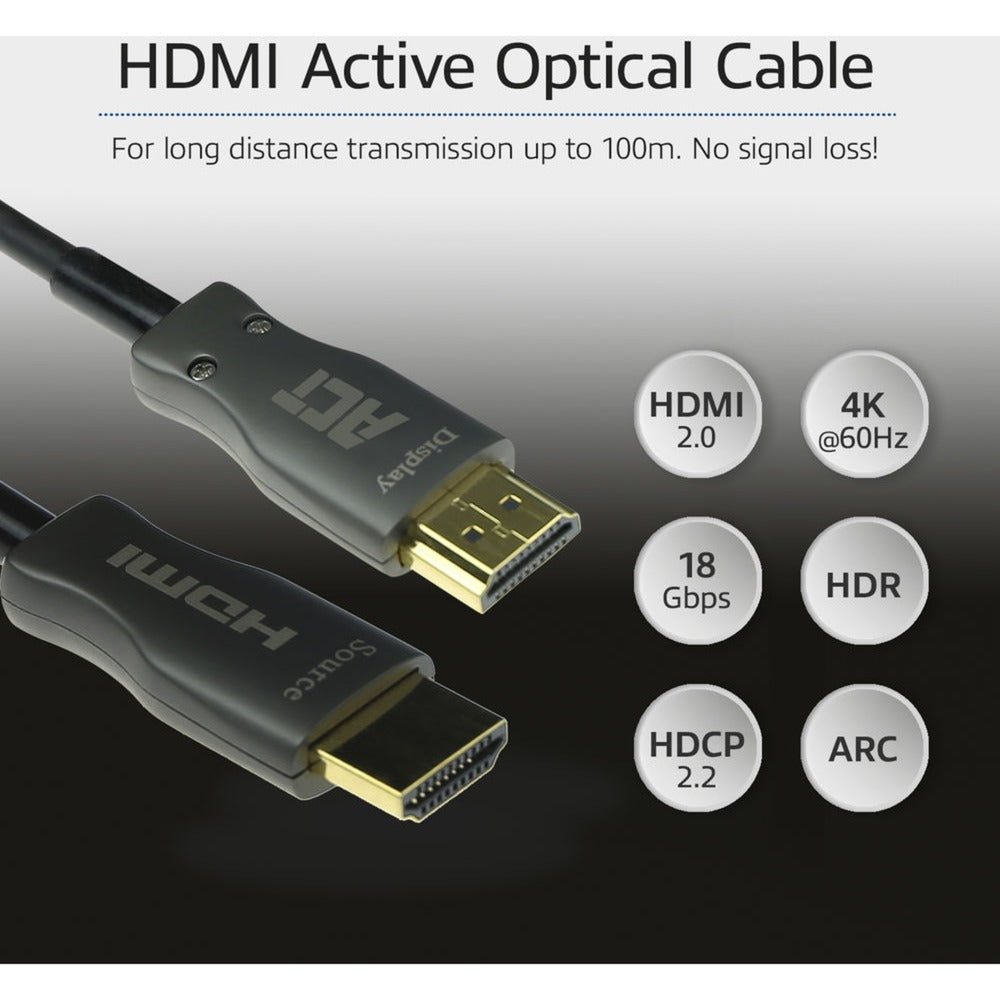 ACT Connectiviteit Connectiviteit HDMI Premium 4K Actieve Optische Kabel v2.0 HDMI-A m