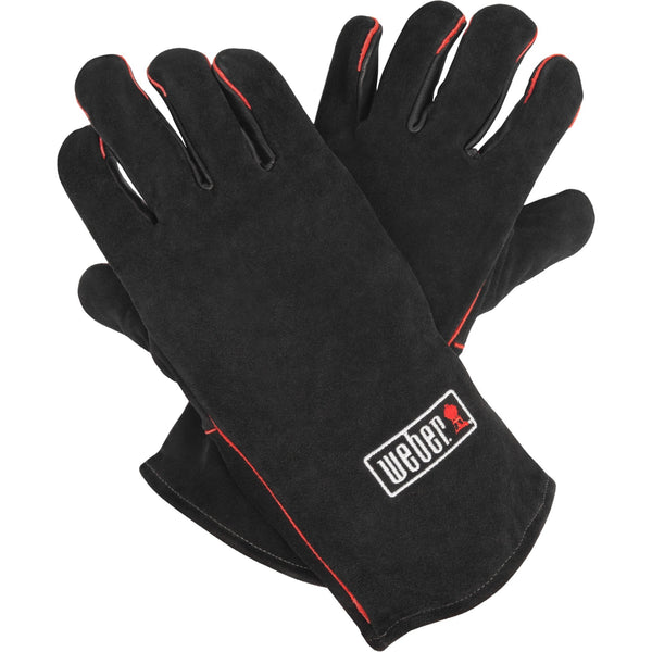 Weber leren barbecuehandschoenen (zwart)