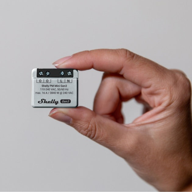 Shelly pm mini gen3 meetapparaat (bluetooth 4.2, wi-fi)