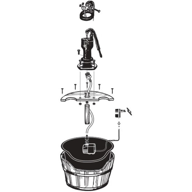 Ubbink acquaarte - newcastle waterornament (bruin zwart)