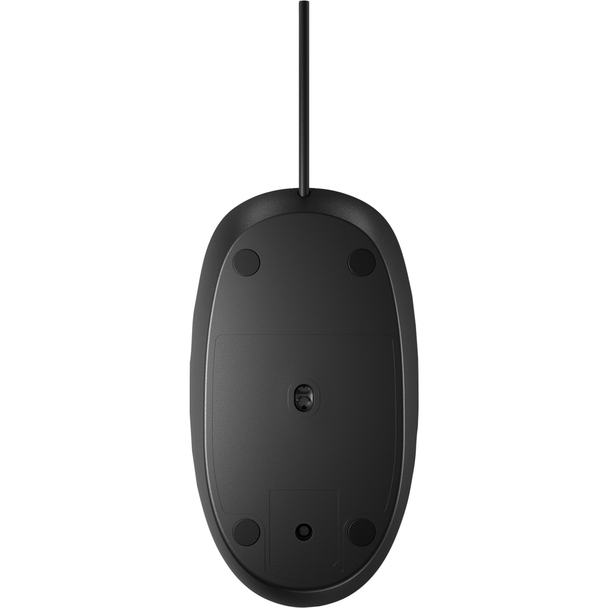 Hp 128 lasermuis met kabel (zwart, 1200 dpi)