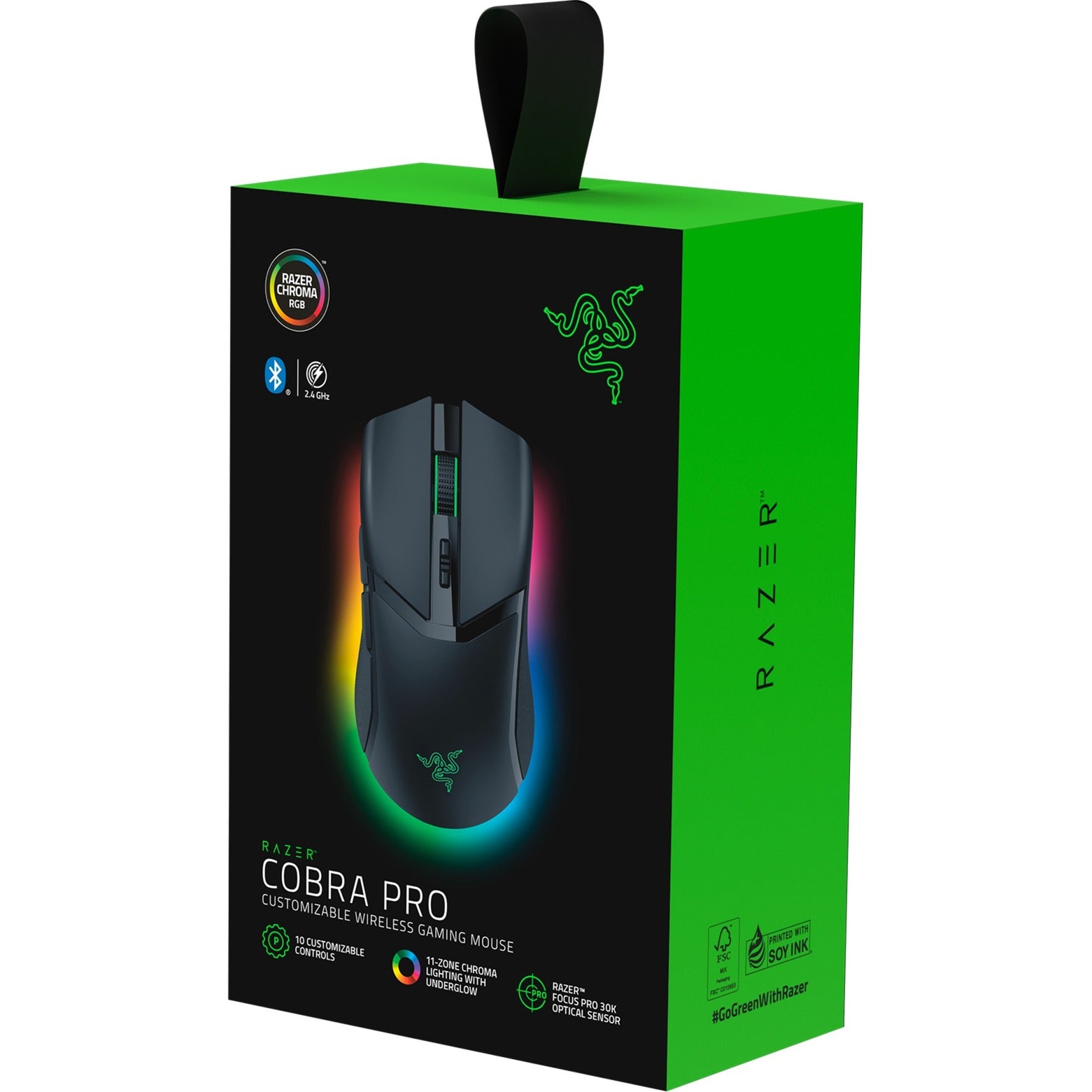 Razer cobra pro gaming muis (zwart, 30.000 dpi, chroma rgb)