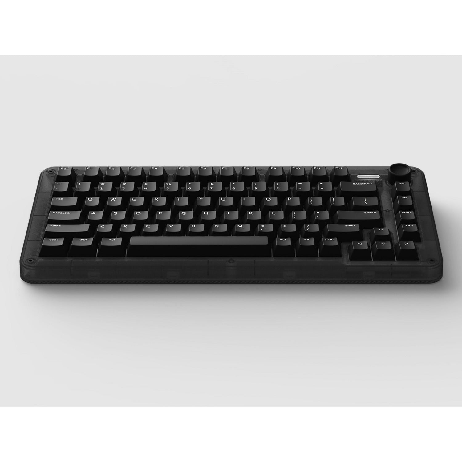 Iqunix zx75 dark side wireless mechanical keyboard, gaming toetsenbord (zwart, us lay-out, cherry mx brown, rgb leds, 75%, hot-swappable, double-shot pbt, 2.4ghz | bluetooth 5.1 | usb-c)