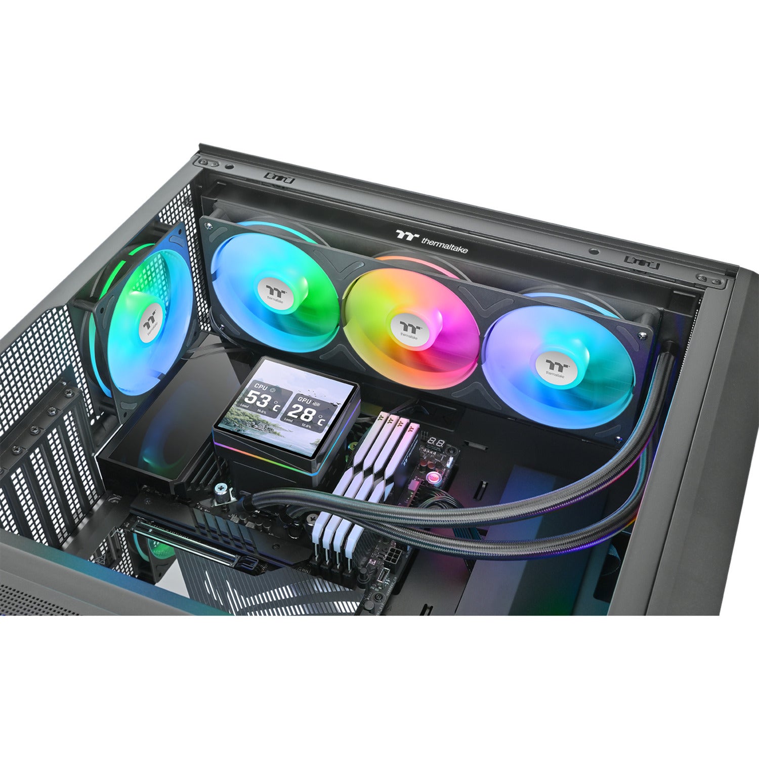 Thermaltake th360 v3 ultra argb sync aio liquid cooler waterkoeling (zwart)