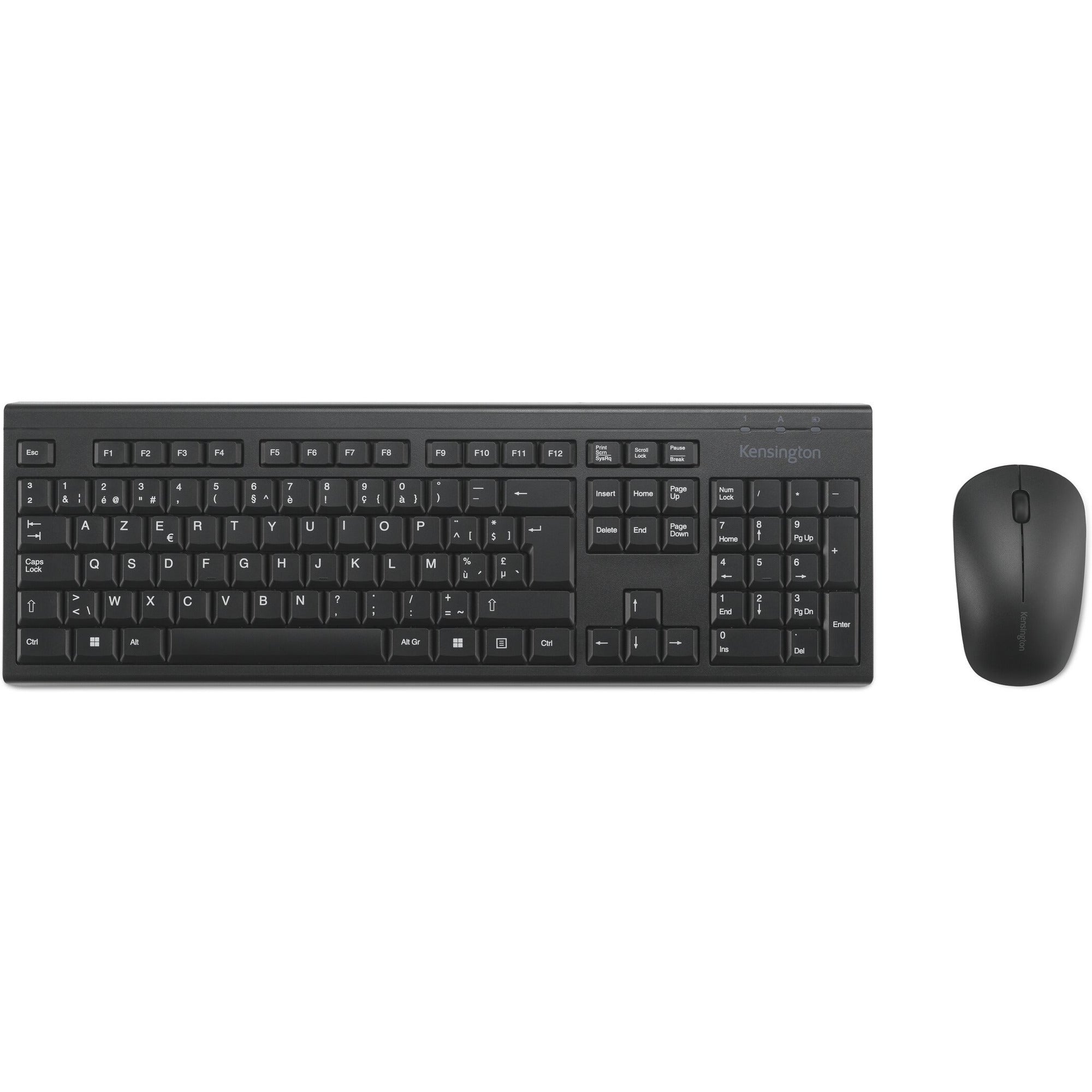 Kensington km150 eq wireless desktop set desktopset (zwart, us lay-out (qwerty), membraan, 100%, 1200 dpi)