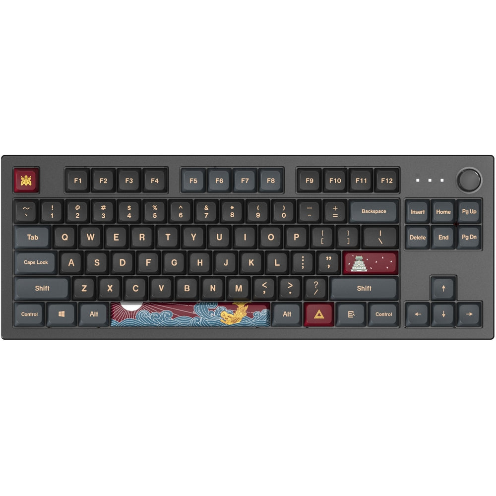Montech mkey darkness tkl rgb mechanisch toetsenbord (zwart, us lay-out (qwerty), gateron g pro yellow, 80% (tkl), hot-swappable, rgb, pbt)