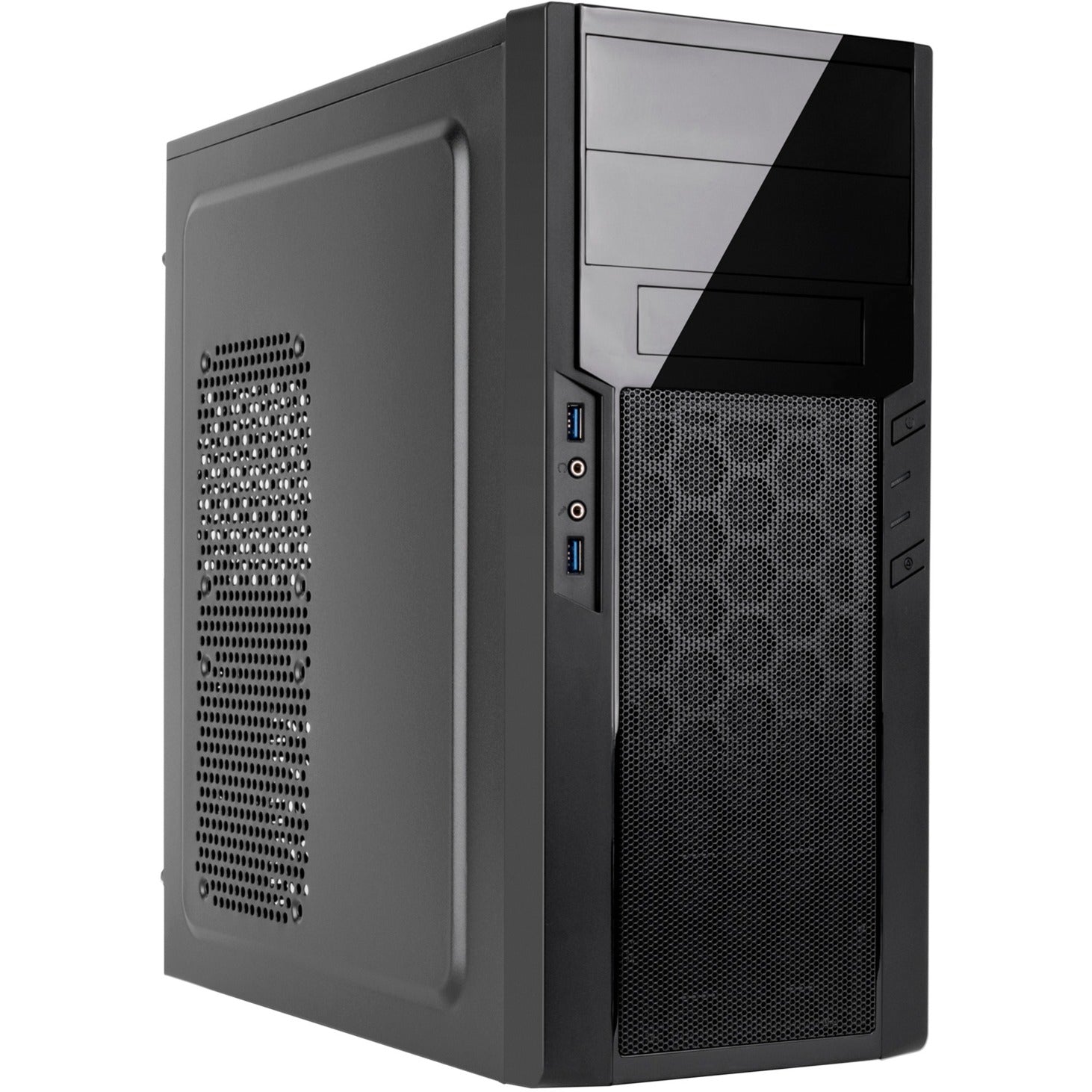 Silverstone sst-ps13b midi tower behuizing (zwart | 2x usb-a)
