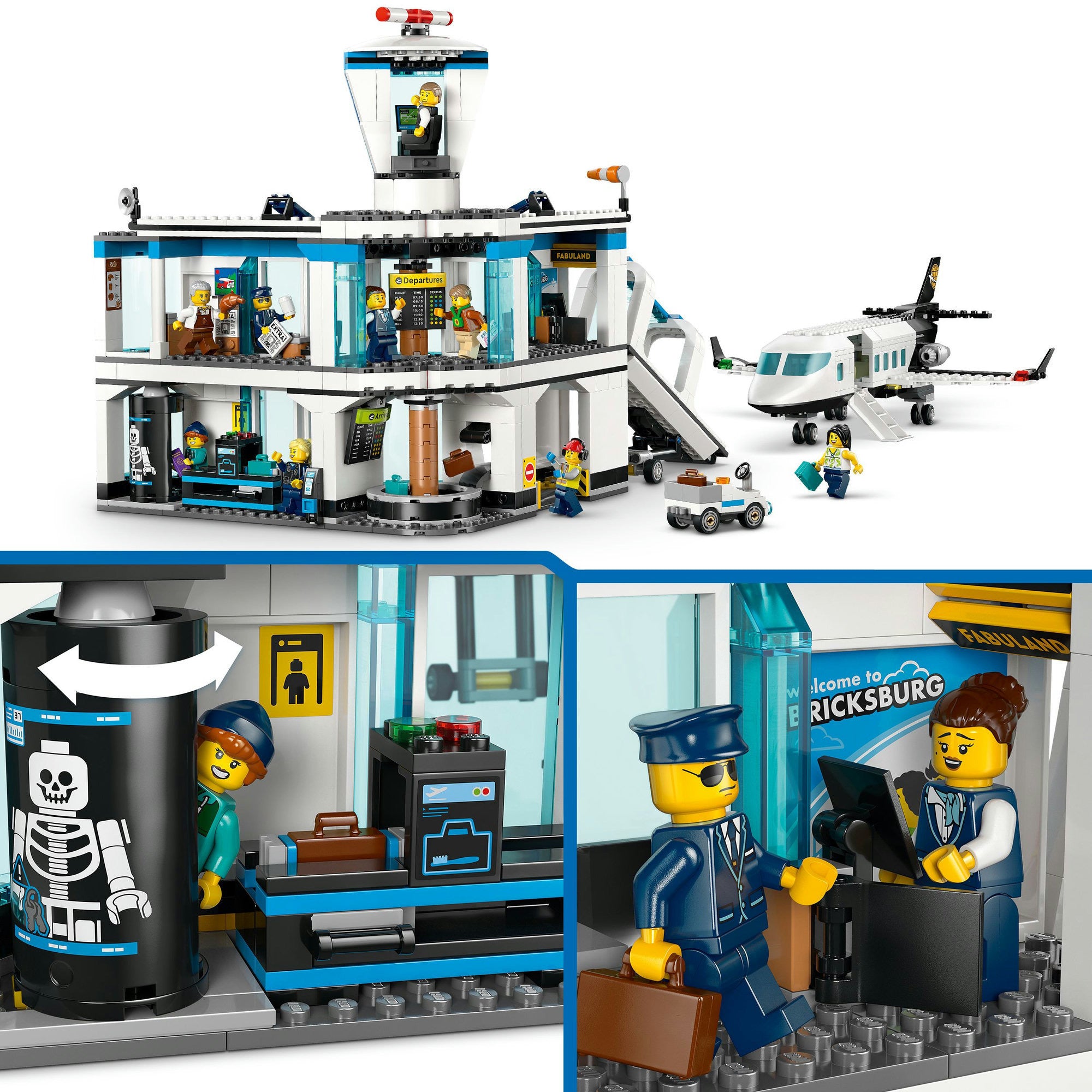 Lego city - luchthaven met vliegtuig constructiespeelgoed (60502)
