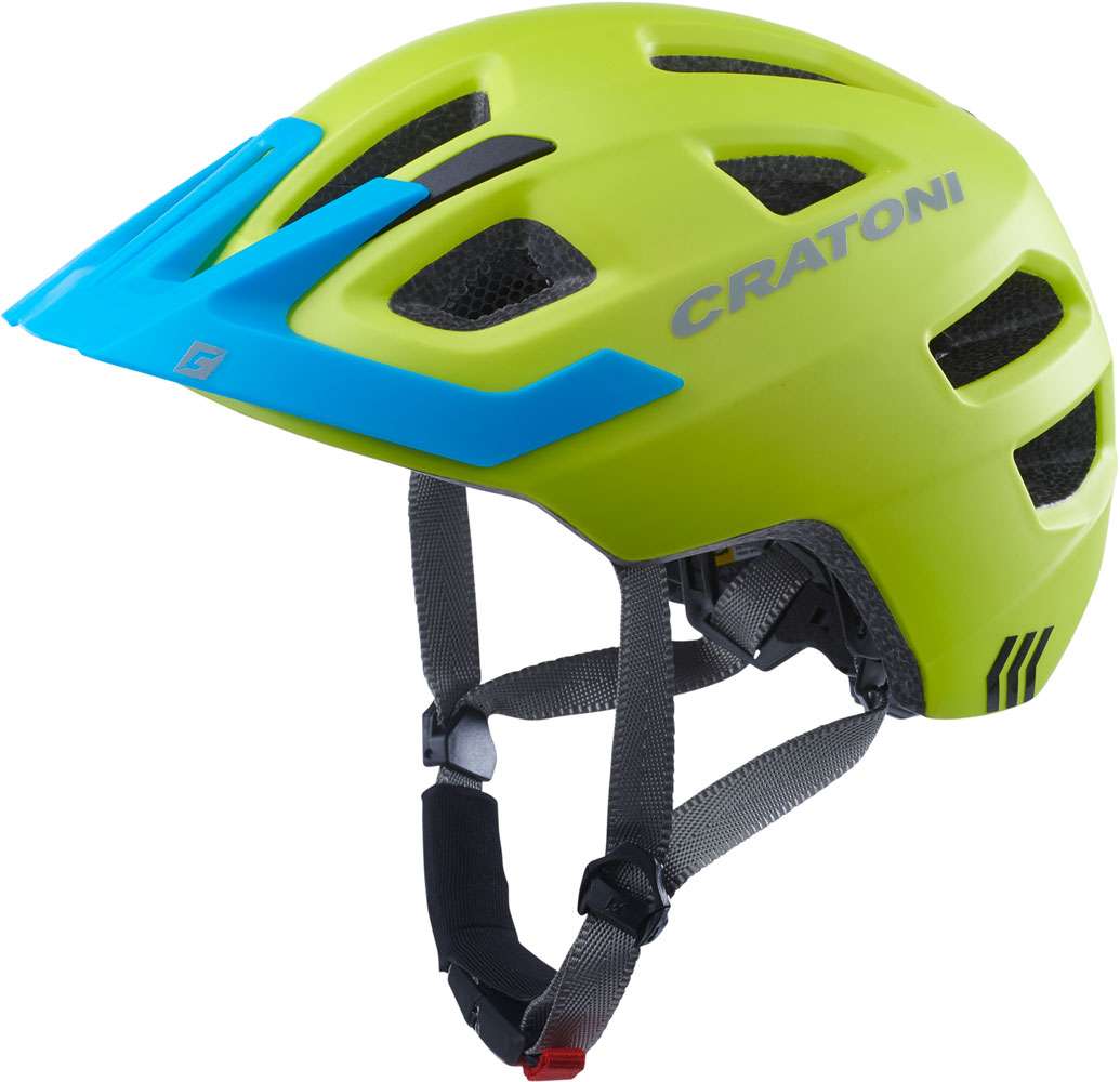 Helm Cratoni Maxster Pro Lime-Blauw Mat Xs-S