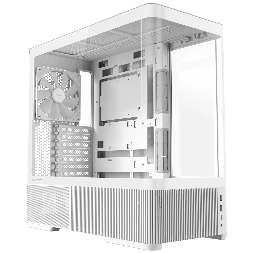 Antec c6 curve air midi tower behuizing (wit | 2x usb-a | 1x usb-c | tempered glass)