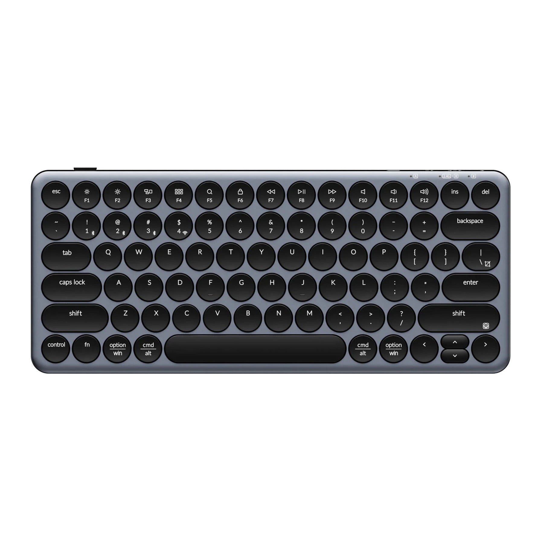 Keychron b3 pro-k1 toetsenbord (grijs, us lay-out (qwerty), scissor switches, 75%, abs keycaps, 2.4 ghz | bluetooth | usb)