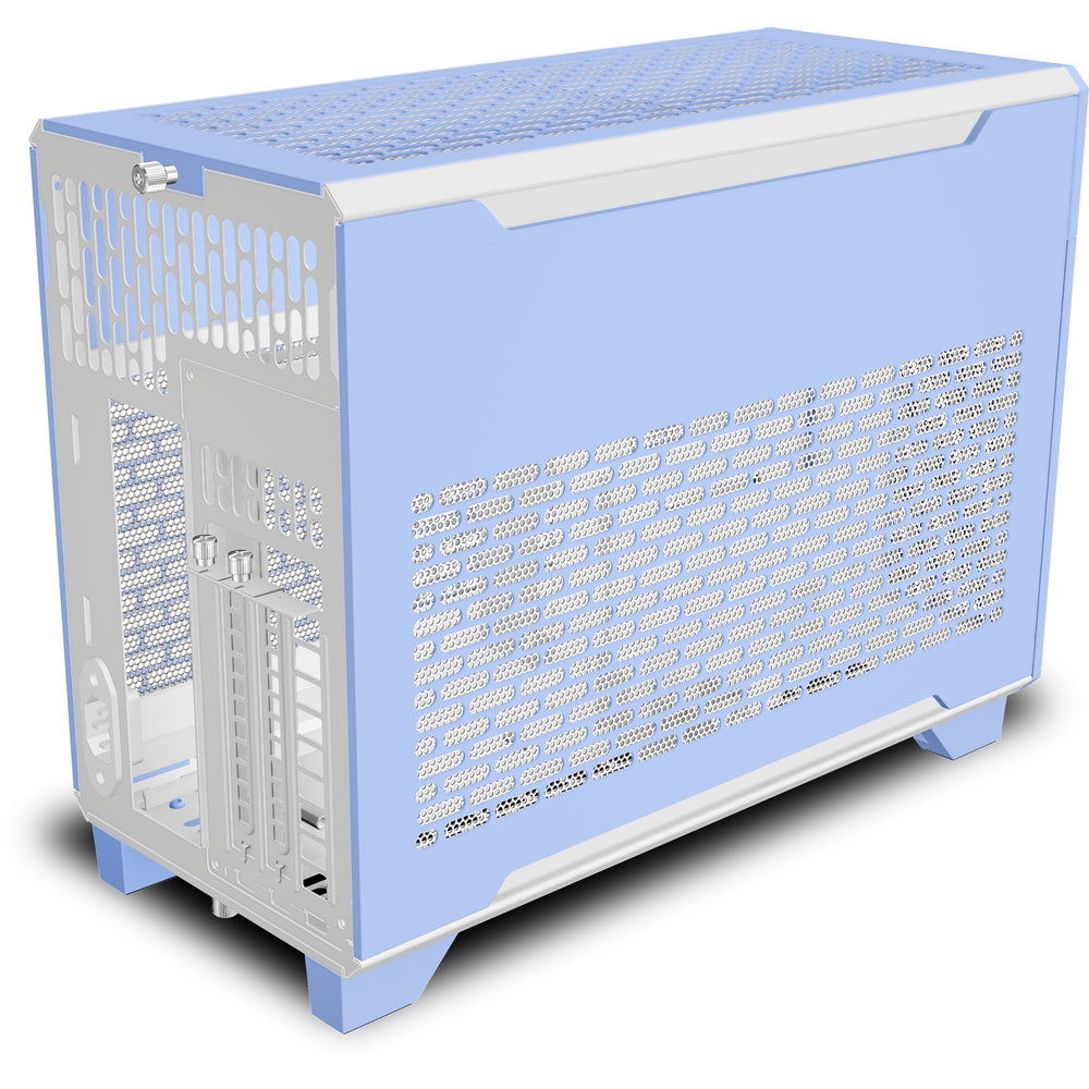 Thermaltake tr100 hydrangea blue mini tower behuizing (lichtblauw | 2x usb-a | 1x usb-c)