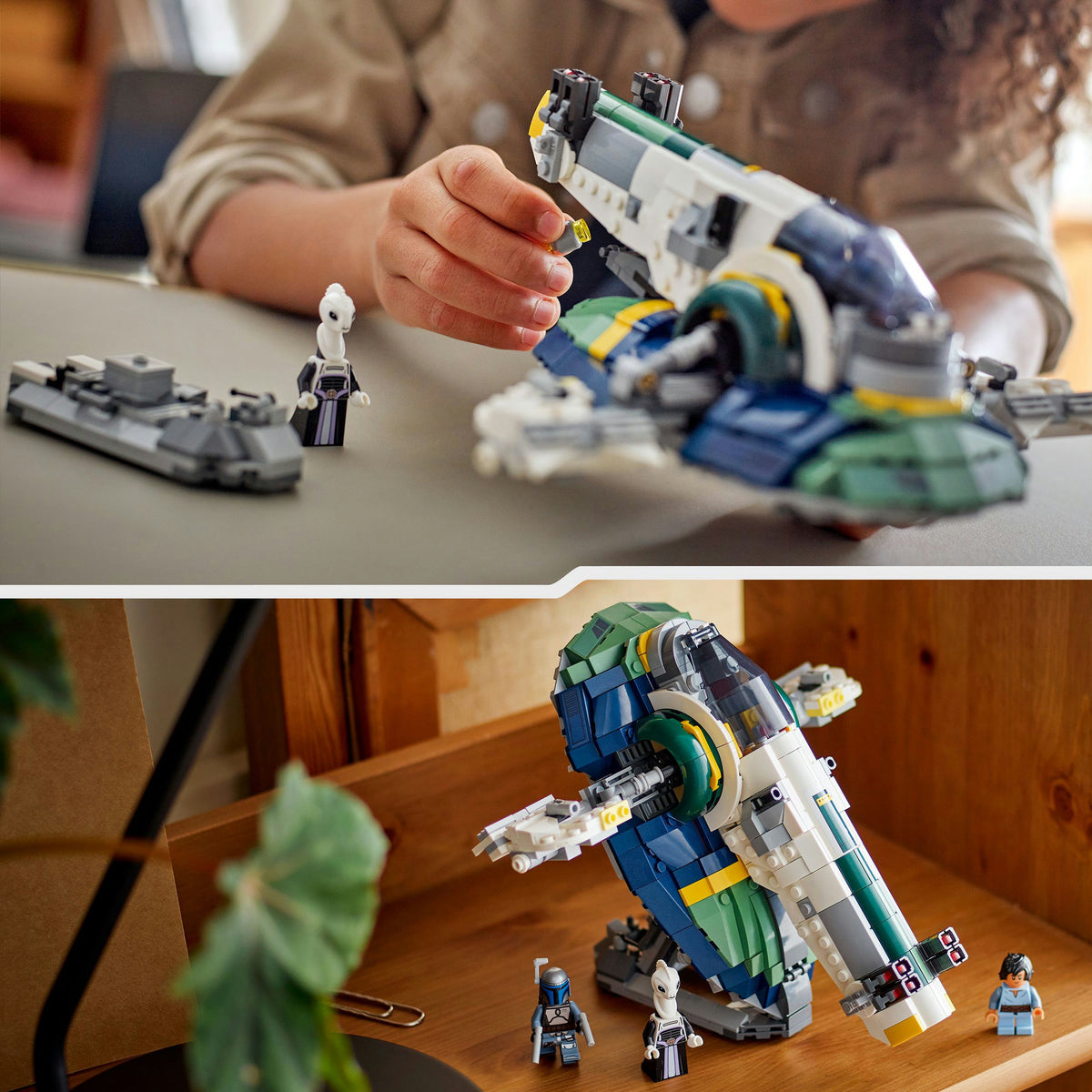 Lego star wars: attack of the clones jango fetts bouwbaar ruimteschip speelgoed voor kinderen 75433