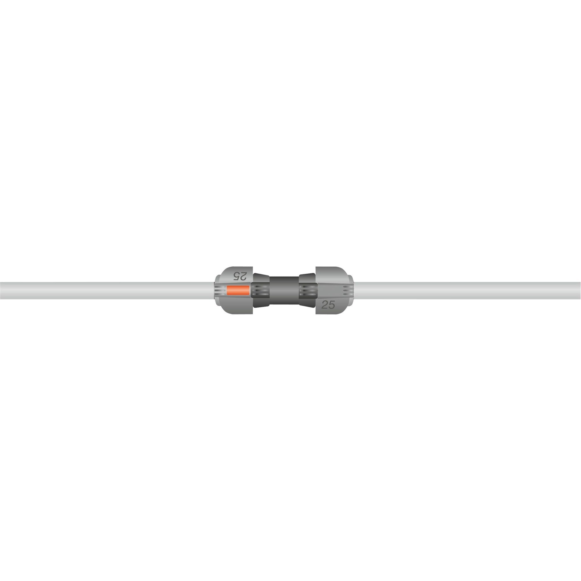 Gardena verbindingsstuk 25 mm (grijs zwart, 2775-20)
