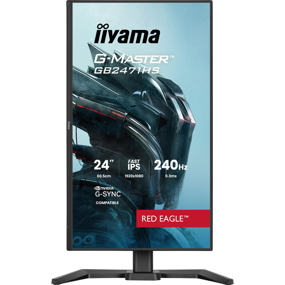 Iiyama g-master red eagle gb2471hs-b1 23.8 gaming monitor (zwart, 2x hdmi, displayport, 240 hz)
