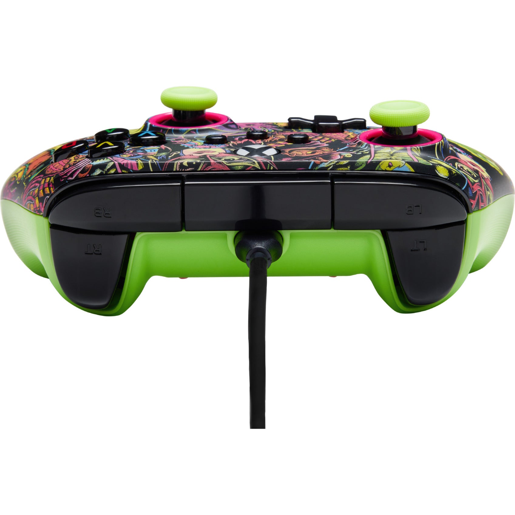 Powera advantage controller met kabel voor de xbox series x|s - fortnite: glow (neongroen, xbox series x|s, xbox one, pc)