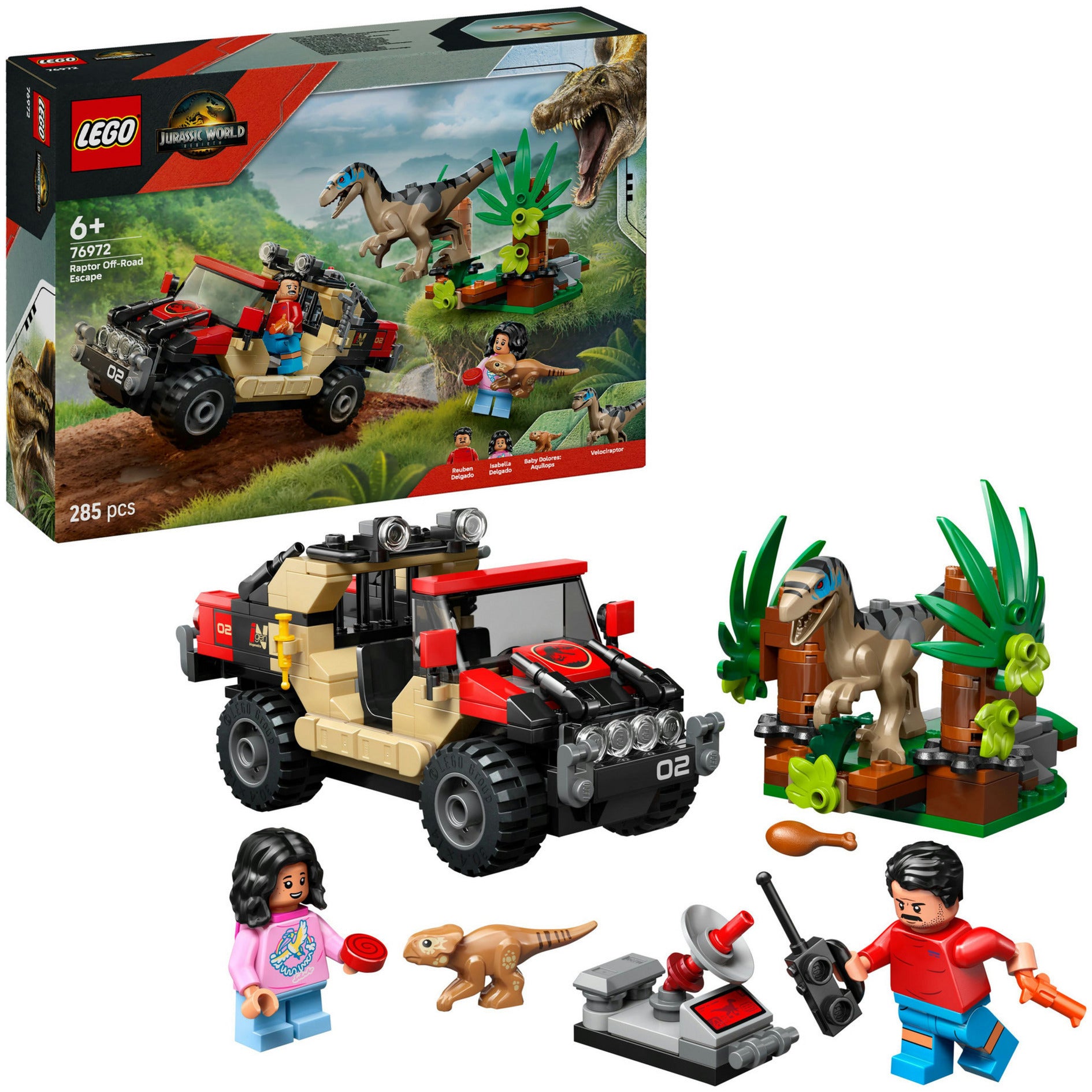 Lego jurassic world 76972 offroad eaptorontsnapping