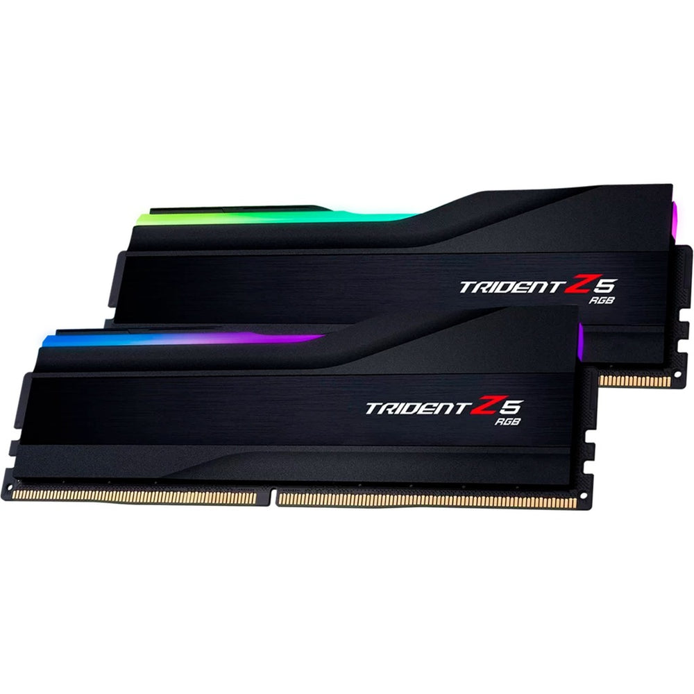 G.skill 64 gb ddr5-6000 kit werkgeheugen (zwart, f5-6000j3636f32gx2-tz5rk, trident z5 rgb, xmp)