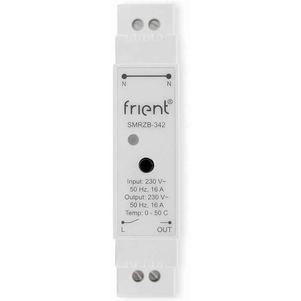 Frient smart din relay relais (lichtgrijs, zigbee)