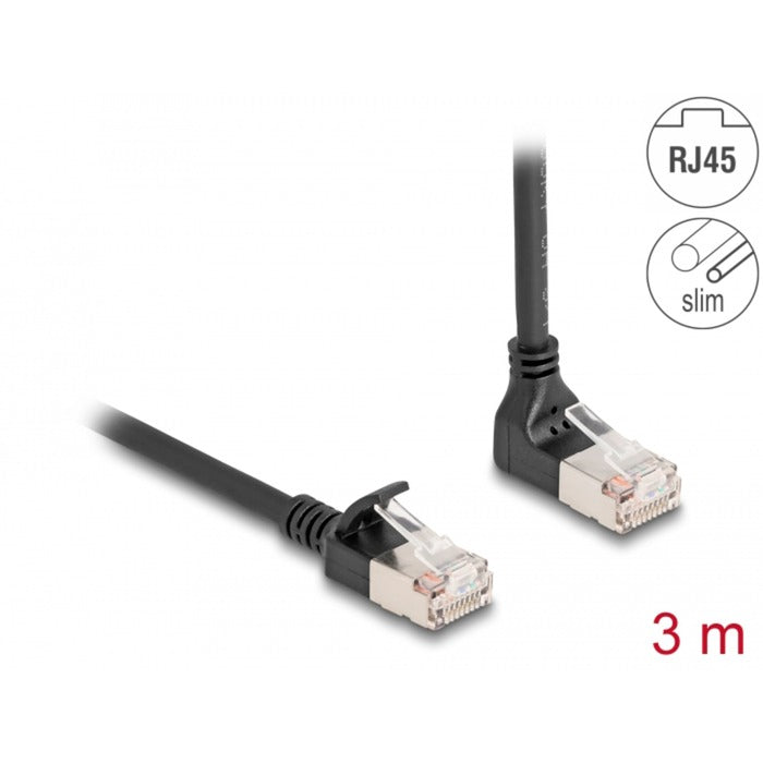 DeLOCK DeLOCK RJ45 Netwerkkabel Cat.6A S FTP Slim 90° omhoog a