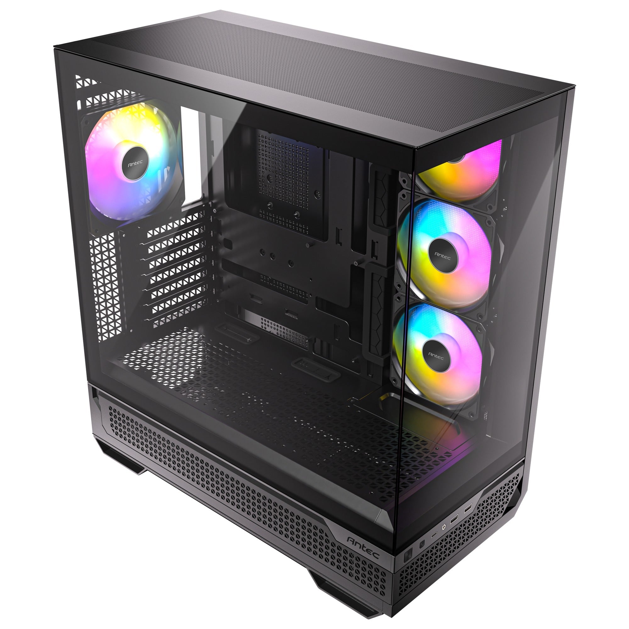 Antec c7 argb midi tower behuizing (zwart | 2x usb-a | 1x usb-c | tempered glass)