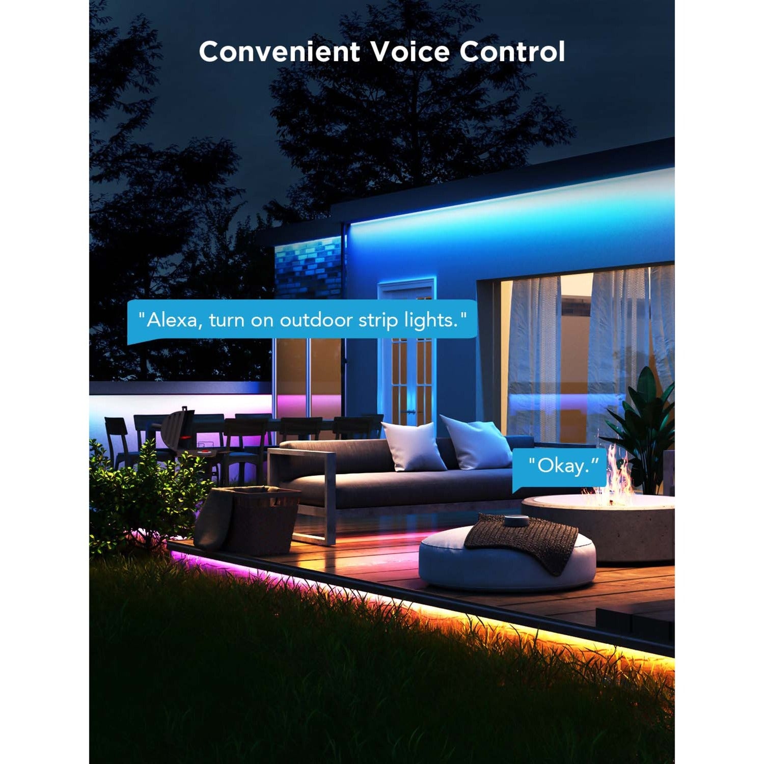 Govee slimme buiten ledstrip - 10 meter ip65 - rgbicww - app-bediening - alexa google