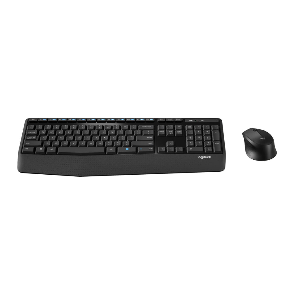 Logitech mk345 comfort wireless keyboard and mouse combo desktopset (zwart, us-international lay-out (qwerty), 100%)