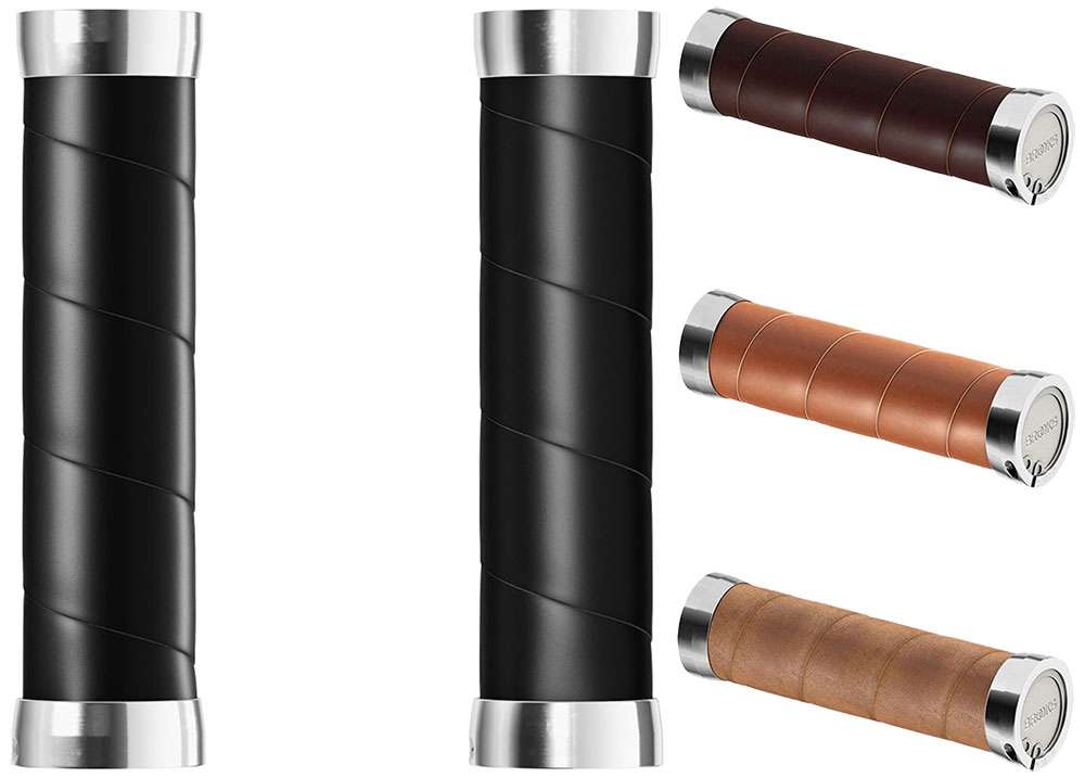 Brooks Handvatten Slender Leather handvatten 130mm zwart