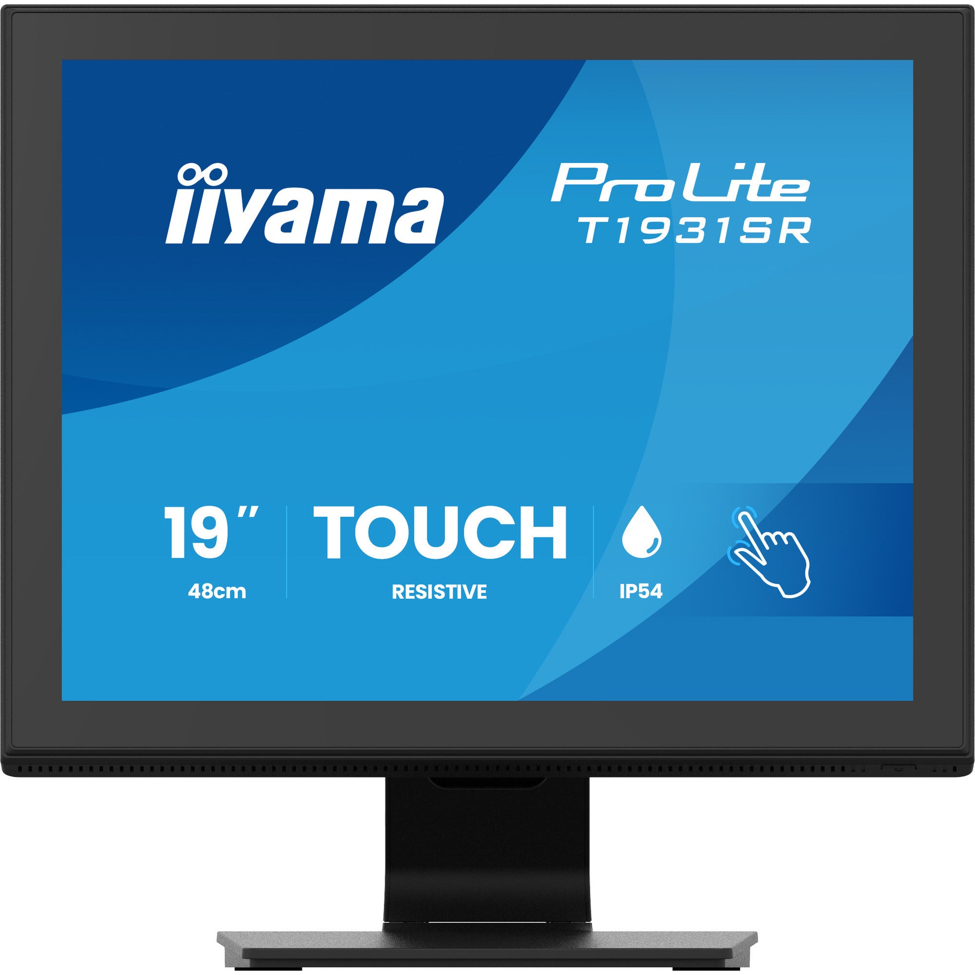 Iiyama prolite t1931sr-b2s 19 touchscreen monitor (zwart, vga, hdmi, displayport, audio, touchscreen)