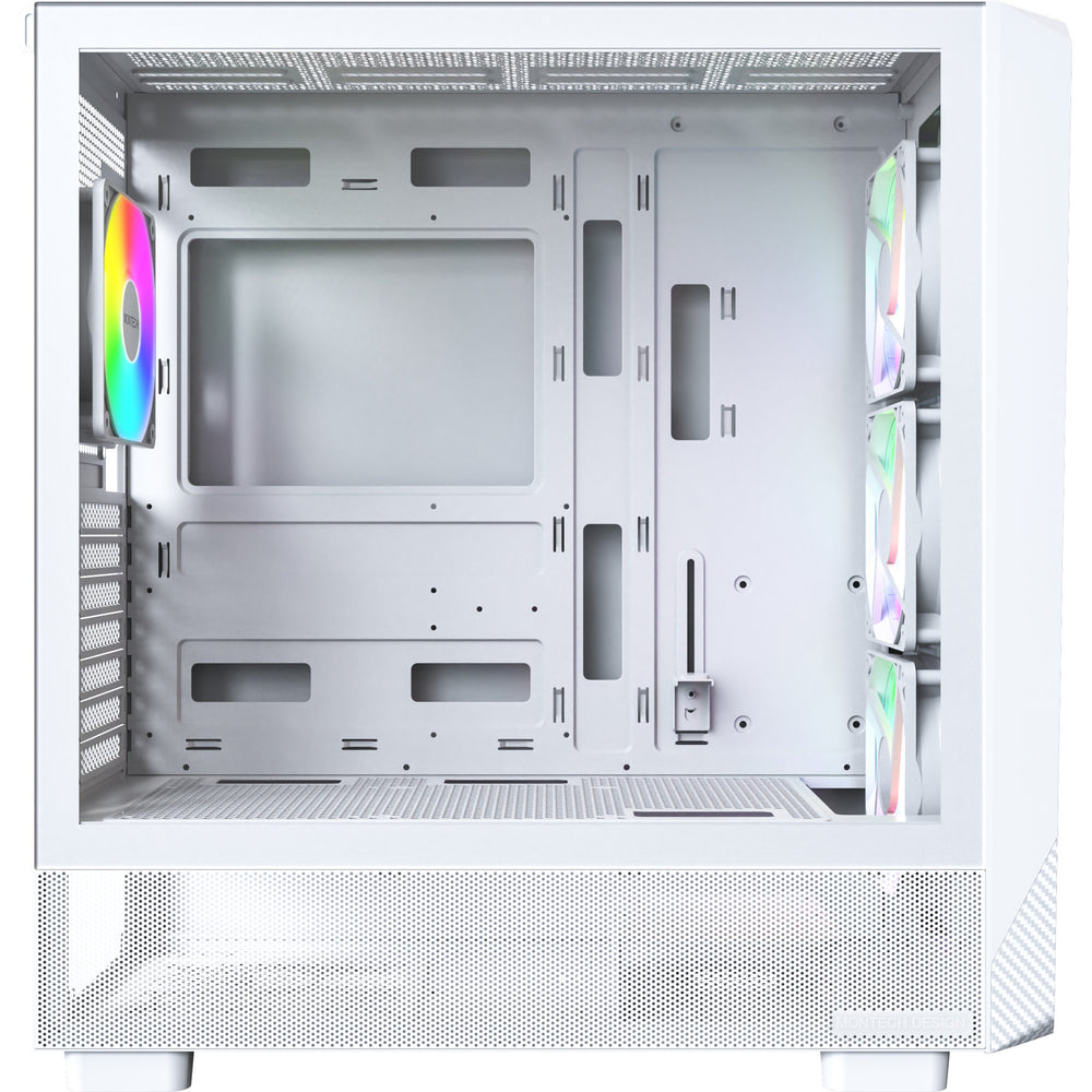 Montech x5 midi tower behuizing (wit | 2x usb-a | 1x usb-c | tempered glass)