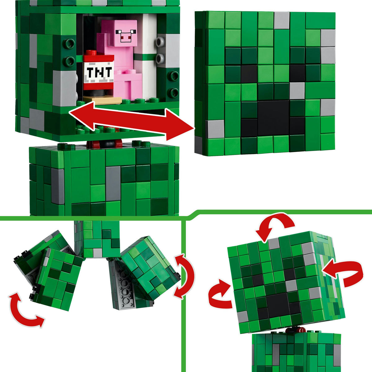 Lego minecraft de creeper actiefiguur bouwpakket - 21276