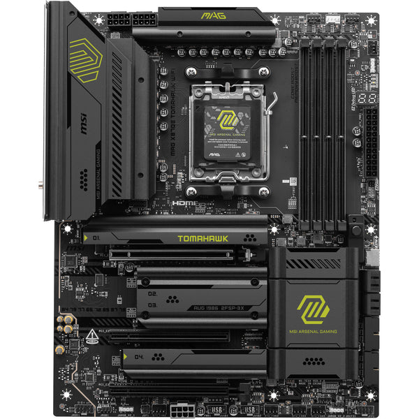 Msi mag x870e tomahawk wifi socket am5 moederbord (zwart, 5gb-lan, wi-fi 7, bt, sound, atx)