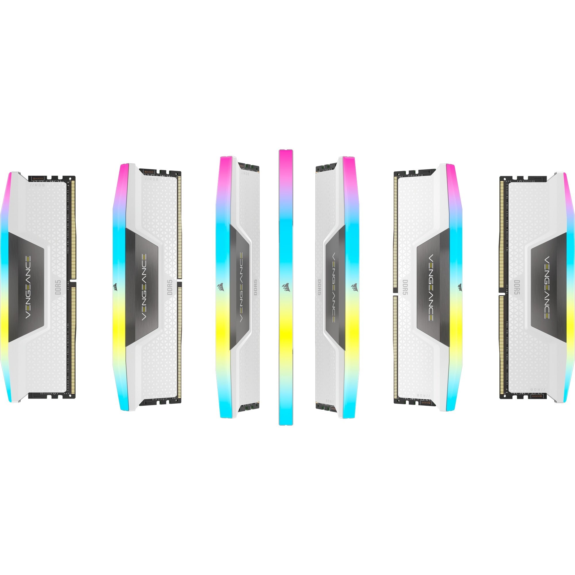 Corsair vengeance rgb 32 gb ddr5-6400 (2x 16 gb) werkgeheugen (wit, cmh32gx5m2b6400c36w, xmp 3.0)