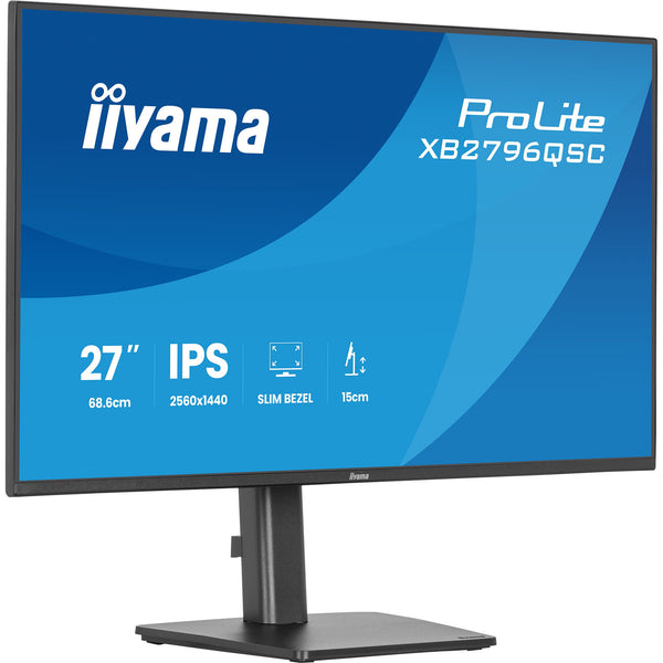 Iiyama prolite xb2796qsc-b1 27 monitor (zwart (mat), 1x hdmi, 2x usb-c, 1x usb-a)