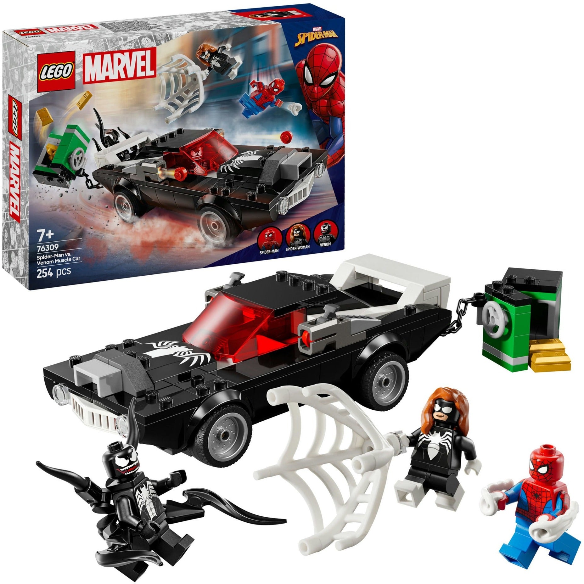 Lego superhelden 76309 spider-man vs. venoms klassieke auto