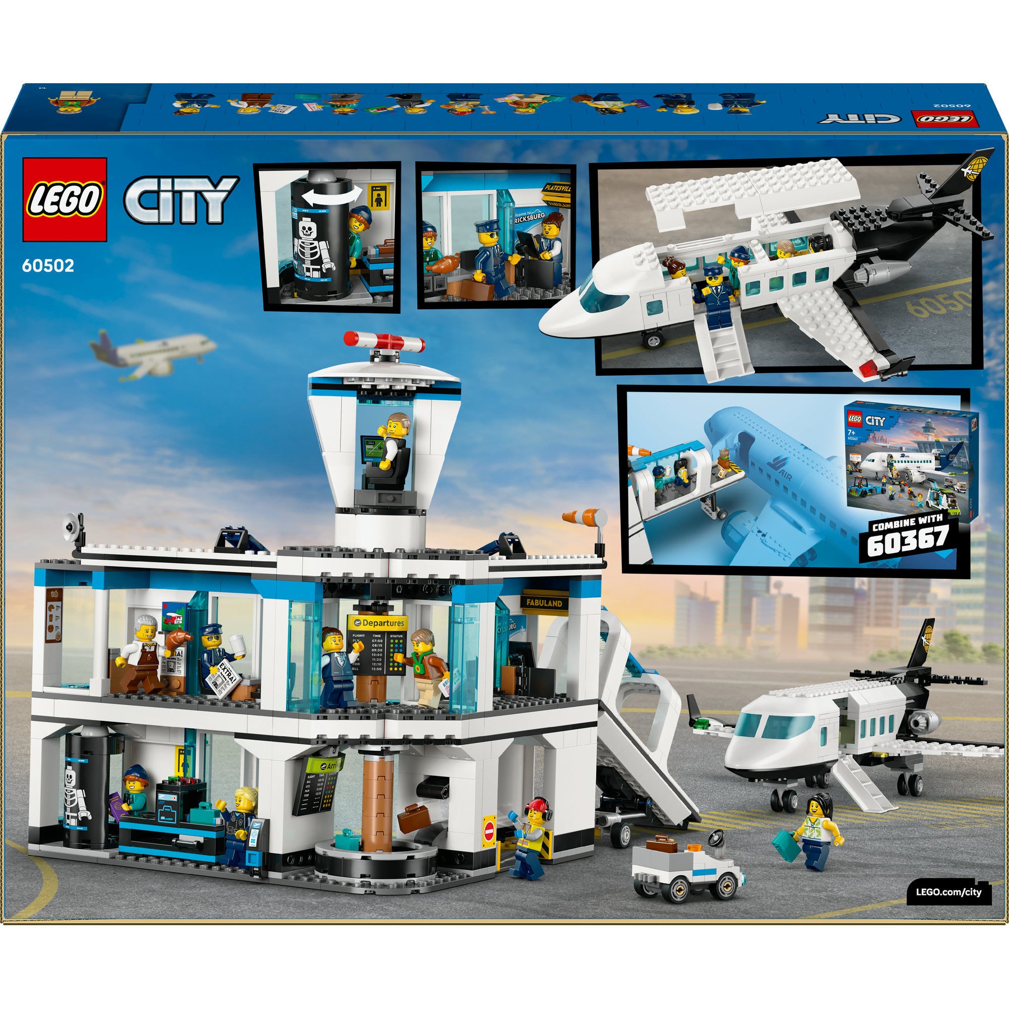 Lego city - luchthaven met vliegtuig constructiespeelgoed (60502)