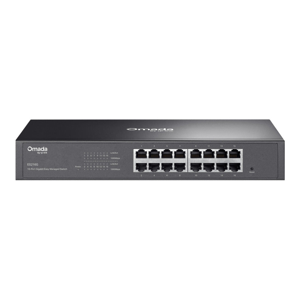Tp-link omada es216g 16-poort gigabit easy managed switch (zwart)