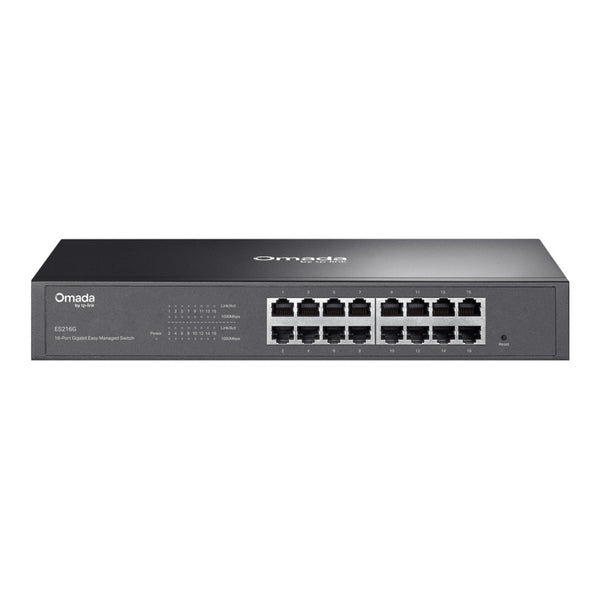 Tp-link omada es216g 16-poort gigabit easy managed switch (zwart)