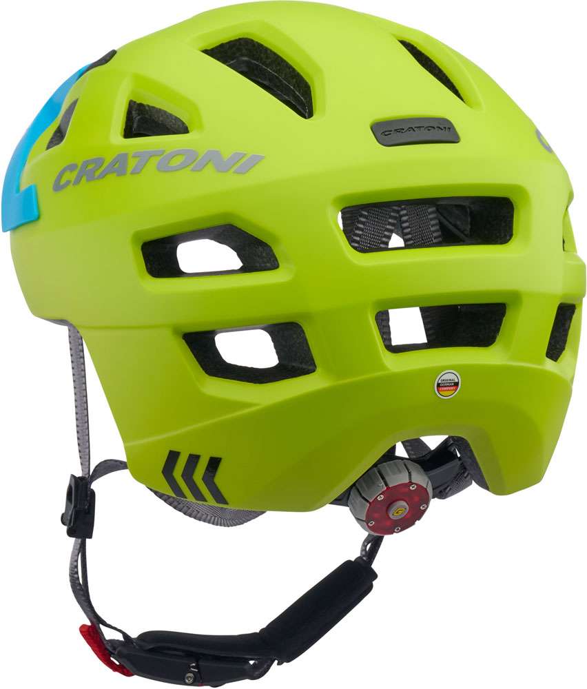 Helm Cratoni Maxster Pro Lime-Blauw Mat Xs-S
