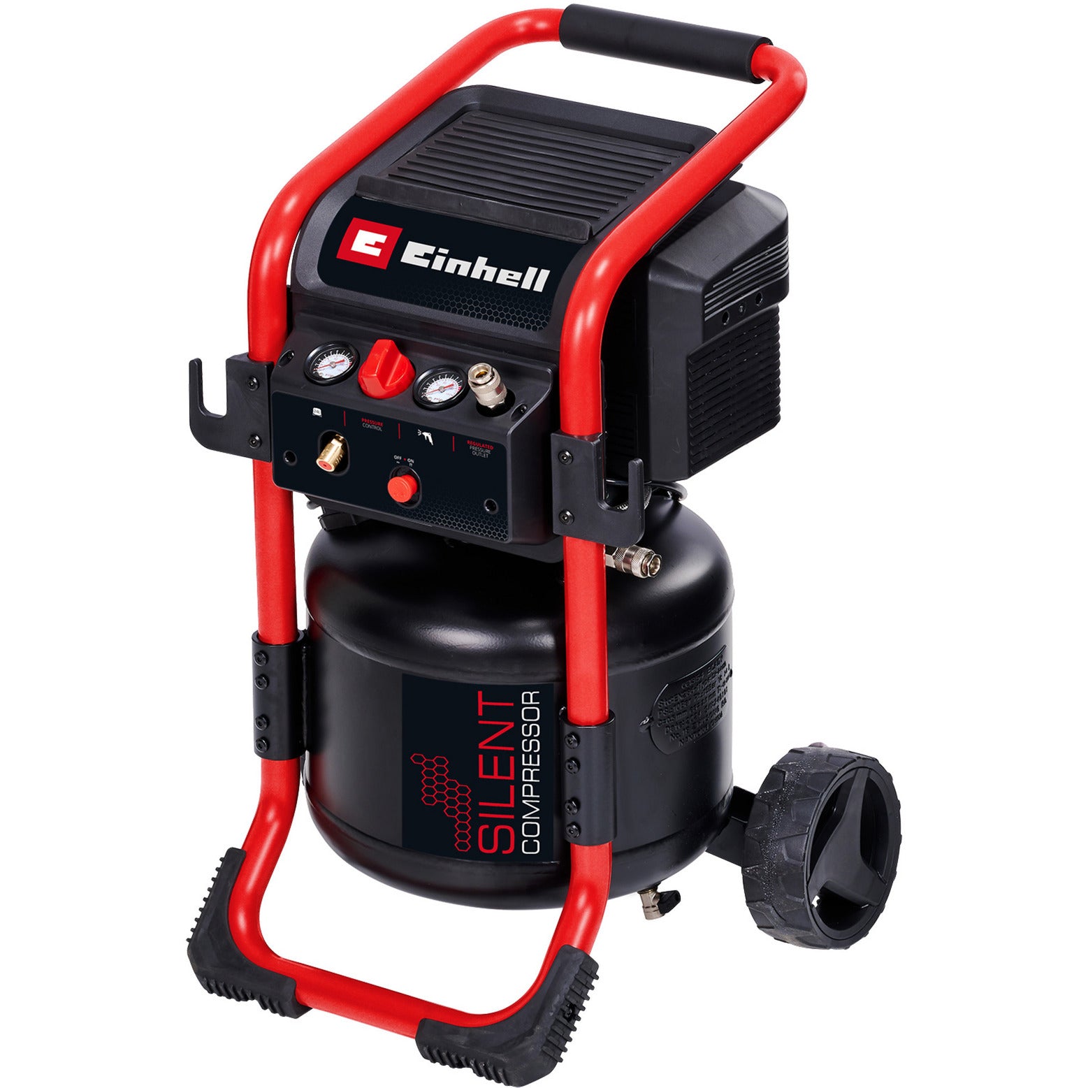 Einhell te-ac 240 24 silent compressor (zwart rood, 24 liter)