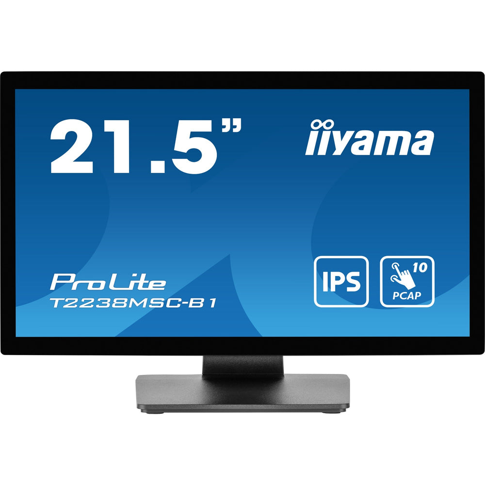 Iiyama prolite t2238msc-b1 21.5 touchscreen monitor (zwart (mat), hdmi, displayport, 2x usb-a, usb-b)