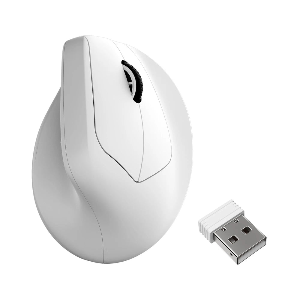 Keychron m5 wireless ergonomic mouse (wit, 100 tot 30.000 dpi, 8000hz, 2,4 ghz bluetooth usb)