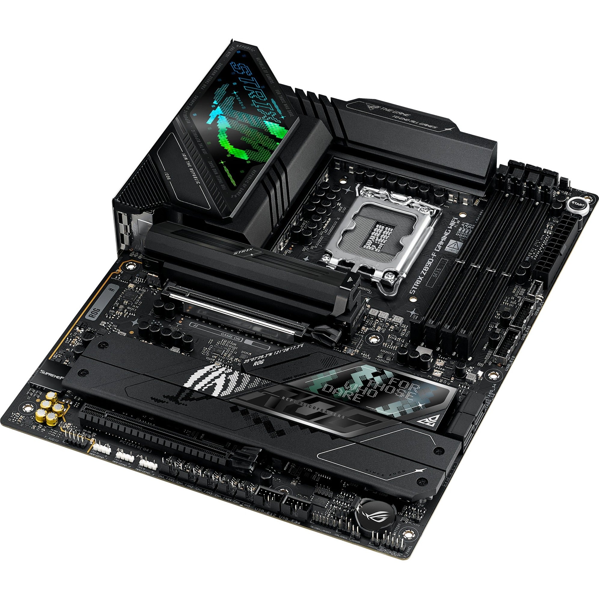 Asus rog strix z890-f gaming wifi socket 1851 moederbord (zwart, raid, 2.5gb-lan, wi-fi 7, bt, sound, atx)