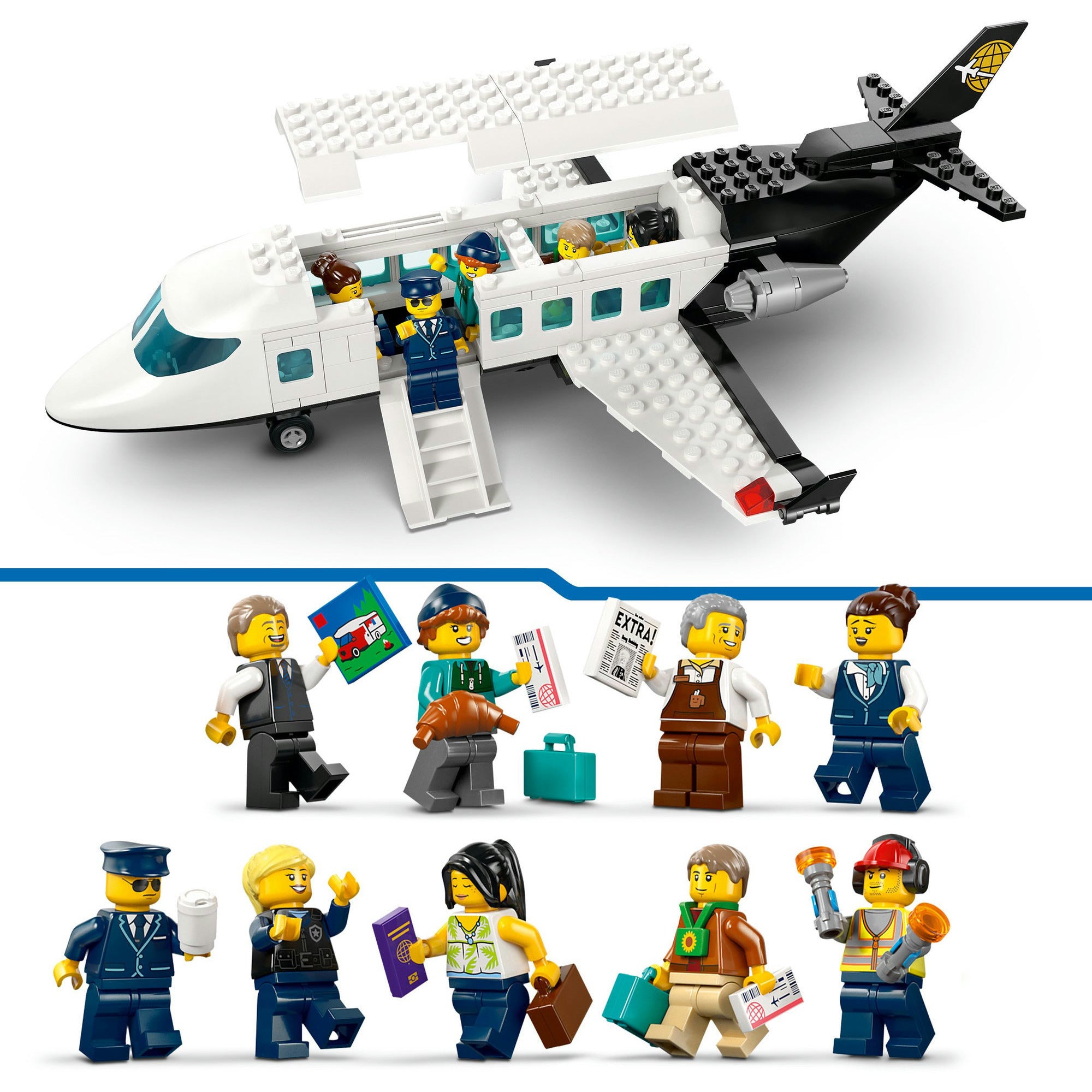 Lego city - luchthaven met vliegtuig constructiespeelgoed (60502)