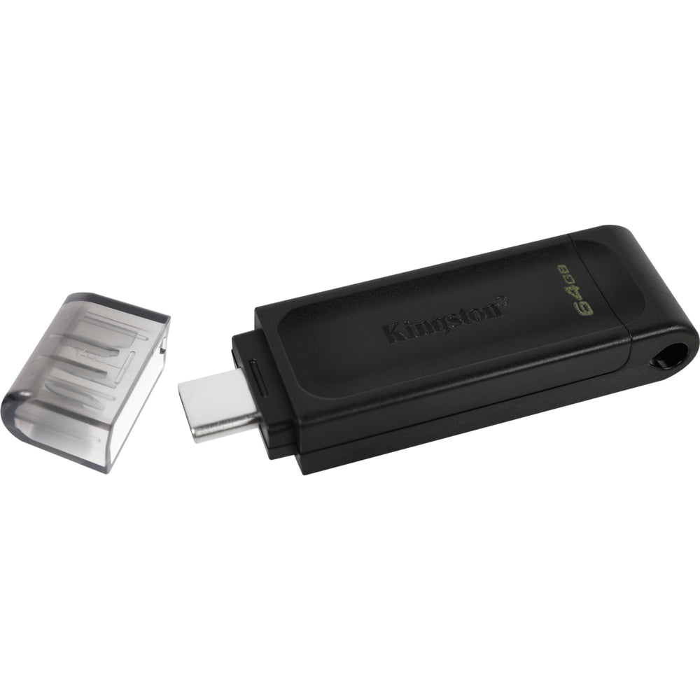 Kingston datatraveler 70 64 gb usb-stick (zwart, dt70 64gb, usb-c 3.2 gen 1)