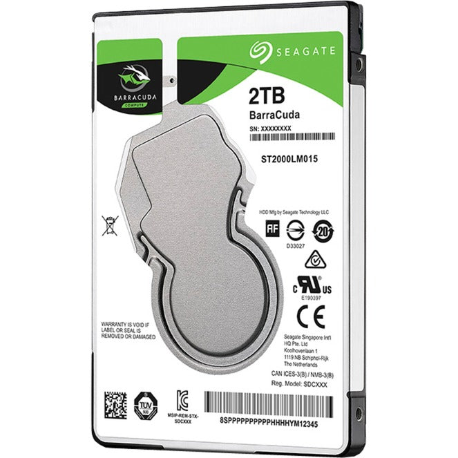 Seagate barracuda 2 tb harde schijf (st2000lm015, sata 600)